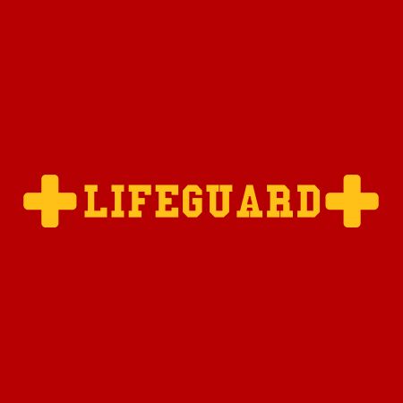 Lifeguard Medic Sign Iron on Transfer