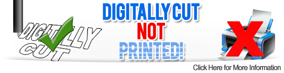 Digitally cut not printed transfers