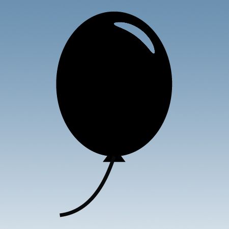 Picture of Round Balloon Iron on Transfer