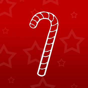 Christmas Candy Cane Iron on Transfer