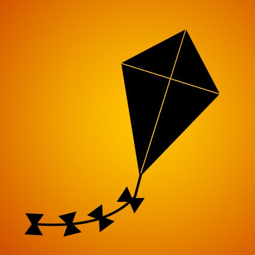 Diamond Kite Iron on Transfer