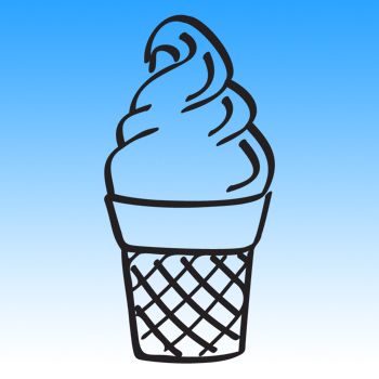 Ice Cream Small Cone Iron on Transfer