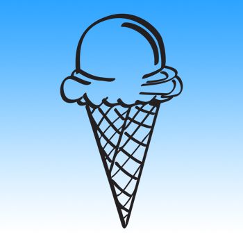 Picture of Ice Cream Large Cone Iron on Transfer