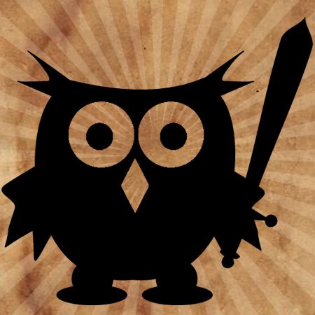 Owl with Sword Iron on Transfer