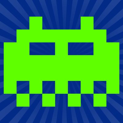 Pixel Alien II Iron on Transfer