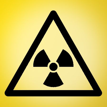 Picture of Radiation Sign Iron on Transfer