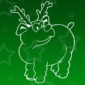 Christmas Reindeer Iron on Transfer