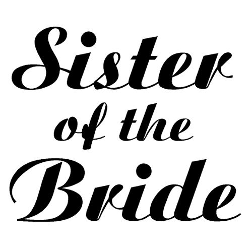 Iron on Sister of the Bride Transfer