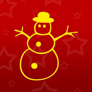 Christmas Snowman 4 Iron on Transfer