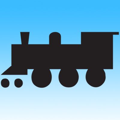 Steam Engine Train Iron on Transfer