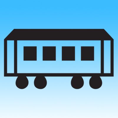 Train Passenger Carriage Iron on Transfer